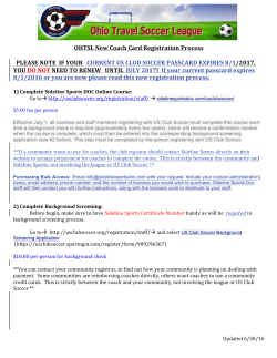 Coach Registration and Carding