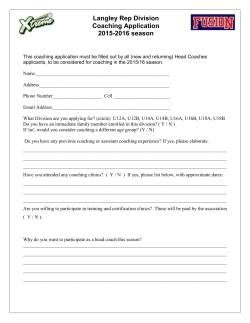 Langley Rebels Coach`s Application