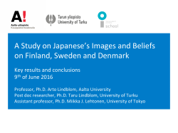 A Study on Japanese`s Images and Beliefs on Finland, Sweden and
