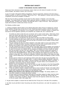 A Guide to Recognised Milking Competitions updated March 2017