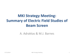 Mini Review: HV Performance Reached for MKIs