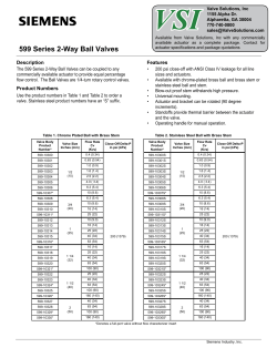 599 Series 2-Way Ball Valves