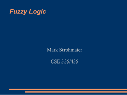 Fuzzy Logic - Lehigh CSE