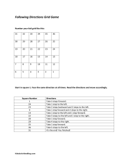 Following Directions Grid Game