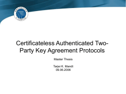 Certificateless Public Key Cryptography