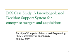 Chapter 7 DSS Case Study: A knowledge