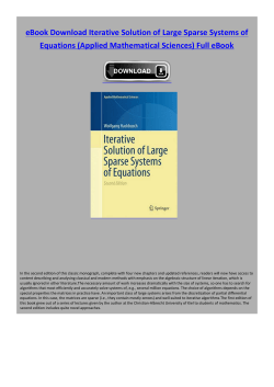 eBook Iterative Solution of Large Sparse