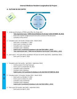 pdsa cycle 1 instructions - UNM Internal Medicine Resident Wiki