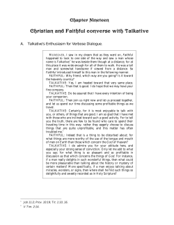 Christian and Faithful converse with Talkative