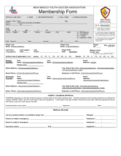 NMYSA Membership Form