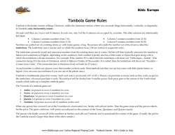 Tombola Game Rules - Kids Europe Italy Discovery Journal