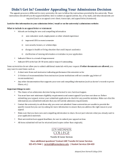 Didn`t Get In? Consider Appealing Your Admissions Decision