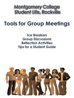 Tips for Setting an Inclusive Tone: Have people sit in a circle