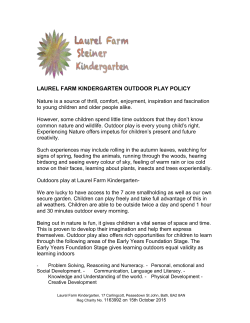 LAUREL FARM KINDERGARTEN OUTDOOR PLAY POLICY