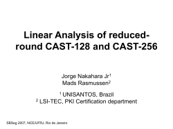 Linear Analysis of reduced-round CAST-128 and