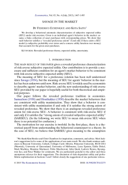 Savage in the Market - Wiley Online Library