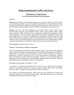 Multi-Jurisdictional Traffic Task Force Voluntary Cooperation Mutual
