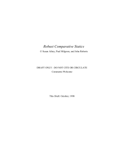 Robust Comparative Statics