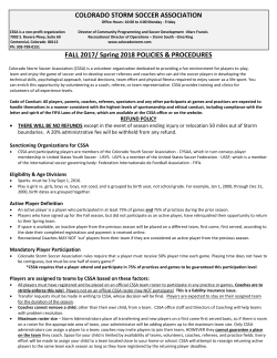 FALL 2017/ Spring 2018 POLICIES