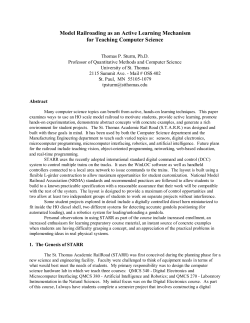Model Railroading as an Active Learning Mechanism for Teaching
