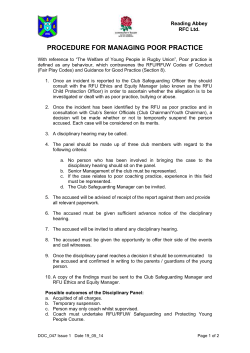 Rules of the Reading Abbey Rugby Football Club