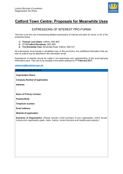 Catford Town Centre: Proposals for Meanwhile Uses