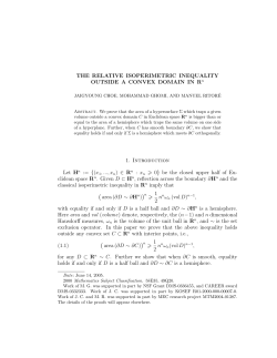 THE RELATIVE ISOPERIMETRIC INEQUALITY OUTSIDE A