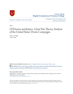 Of Drones and Justice: A Just War Theory Analysis of the United