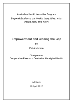 Empowerment and Closing the Gap