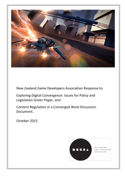 New Zealand Game Developers Association Response to Exploring
