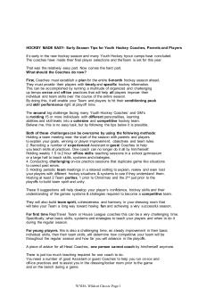 Early Season Tips for Youth Hockey Coaches, Parents and Players