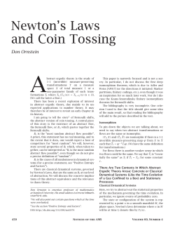 Newton`s Laws and Coin Tossing