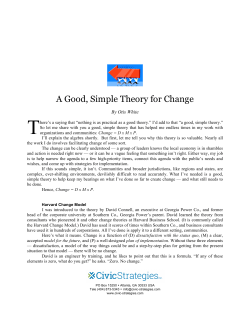 A Good Simple Theory for Change