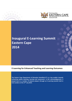 Inaugural Eastern Cape E-Learning Summit