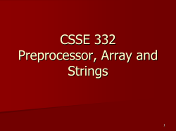 CSSE 332 Introduction to C - Rose