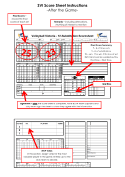 SVI Score Sheet Instructions -After the Game