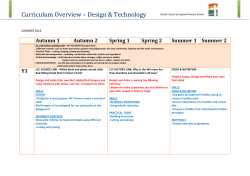 D.T. Overview Curriculum 2014 - Parish Church of England Primary