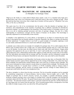Geologic Time Metaphor