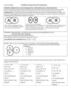 Advanced Algebra Probability of Compound Events