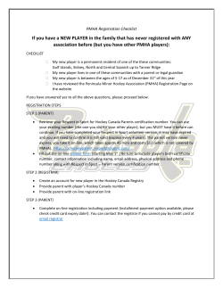 If you have a NEW PLAYER in the family that has never registered