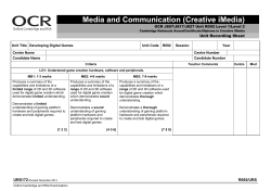 Unit R092 - Unit Recording Sheet