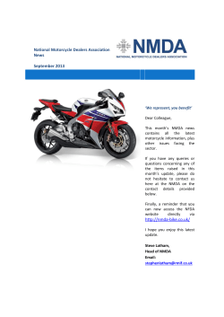 National Motorcycle Dealers Association News