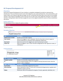 KC 6.0 Proposal Online Guide