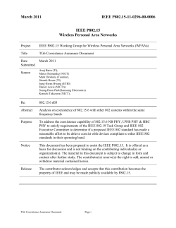 11 Other IEEE 802 Standards Occupying Same