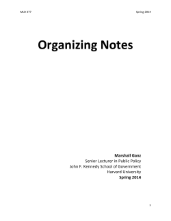 Organizing Notes - The Leading Change Network