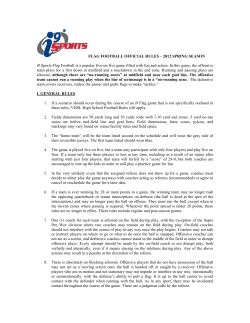 FLAG FOOTBALL OFFICIAL RULES &ndash; 2012 SPRING