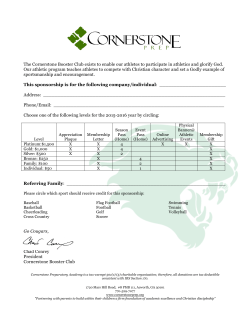 The Cornerstone Booster Club exists to enable our athletes to