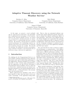 Adaptive Timeout Discovery using the Network - UTK-EECS