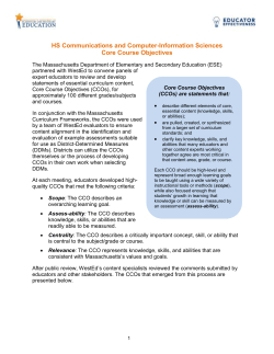 Computer/Information Sciences and Communications Example