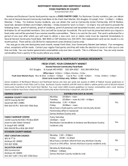 Food Pantries - AFL-CIO Community Services St. Joseph, MO